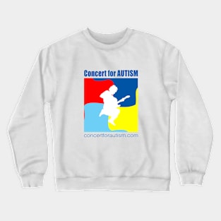 Concert for Autism main logo white Crewneck Sweatshirt